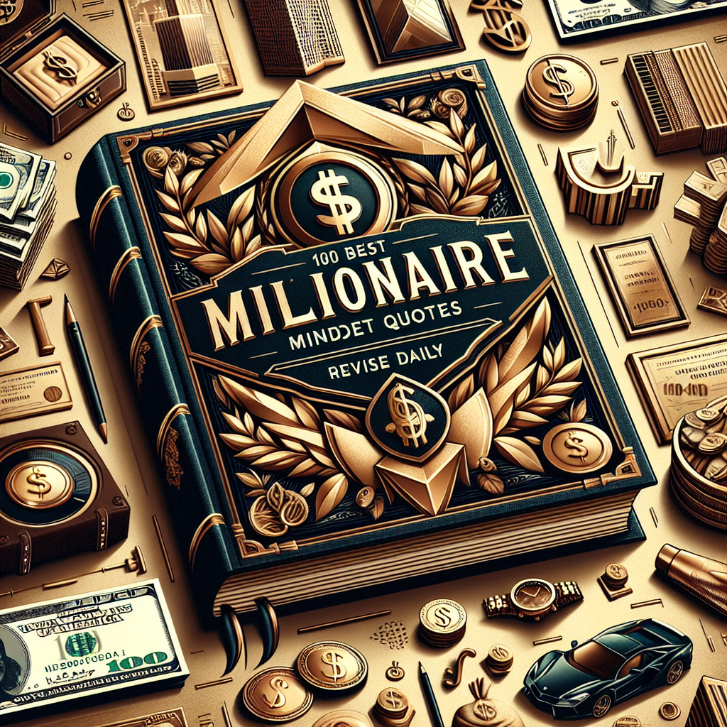 100 Best Millionaire Mindset Quotes you Will Ever Need To know to Be Millionaire: Revise Daily