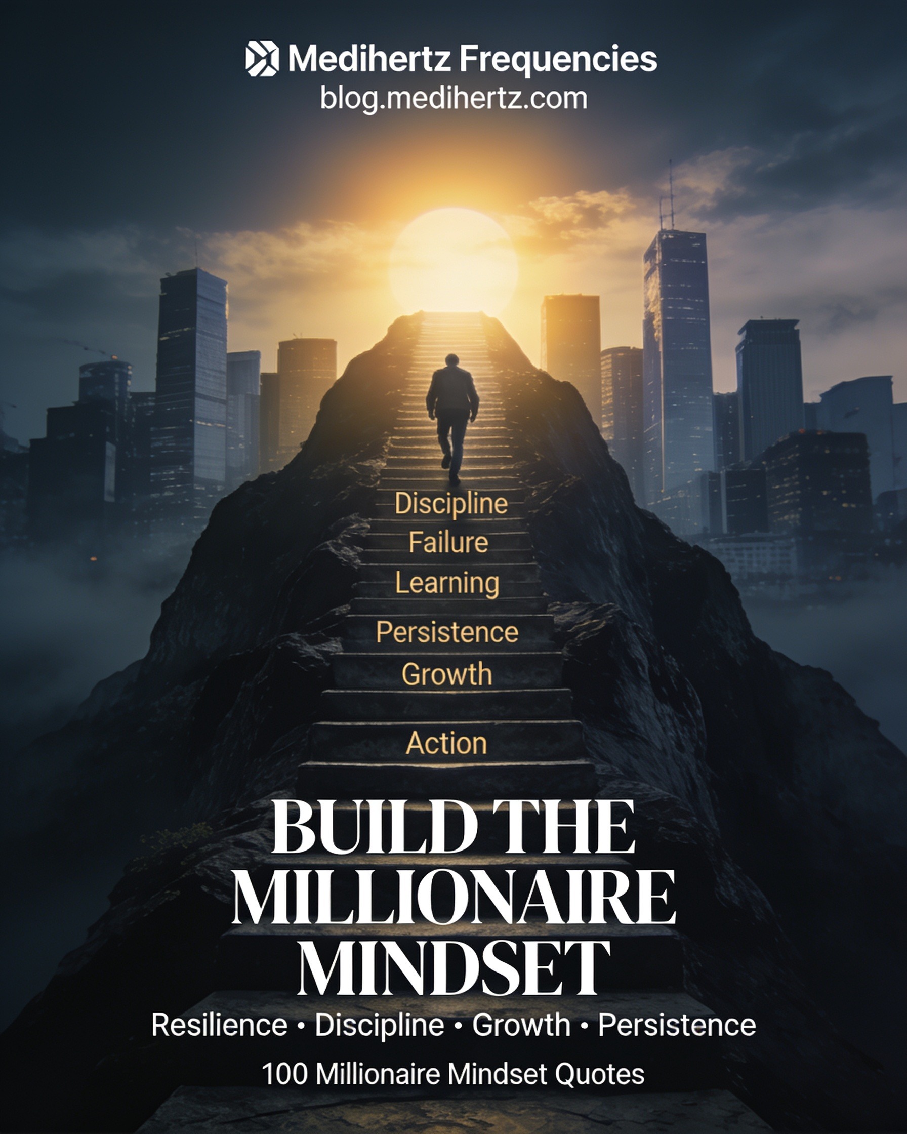 100 Best Millionaire Mindset Quotes for Success, Growth, Wealth and Personal Development – Medihertz Frequencies