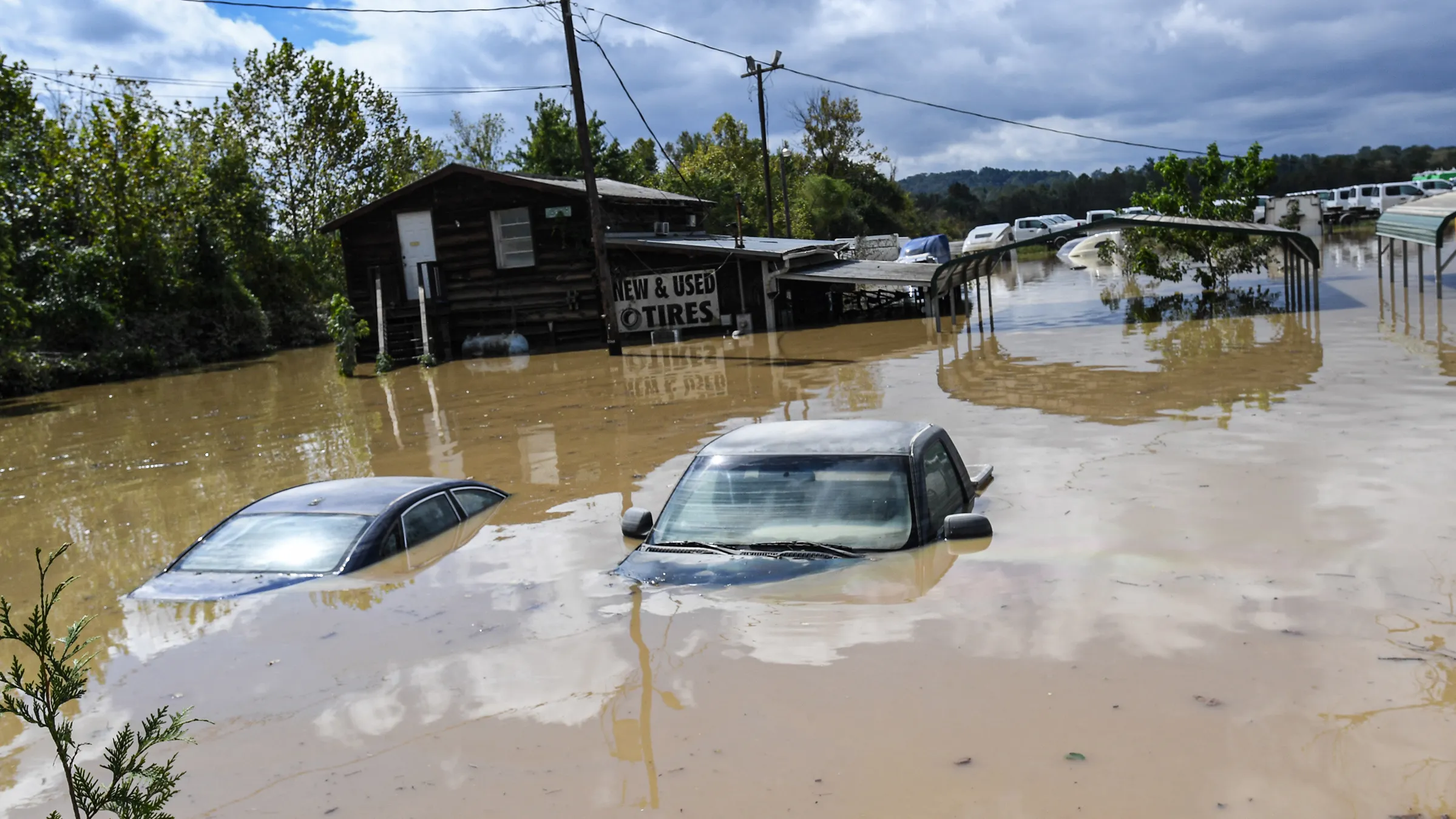 Drone footage shows historic flooding, Helene aftermath in Asheville