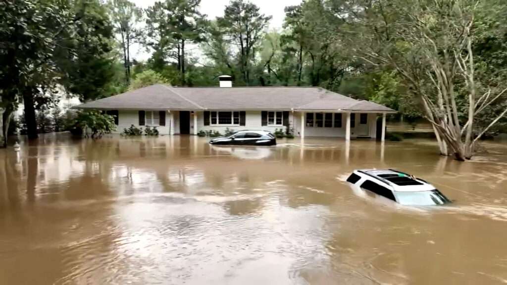 Drone footage shows historic flooding, Helene aftermath in Asheville