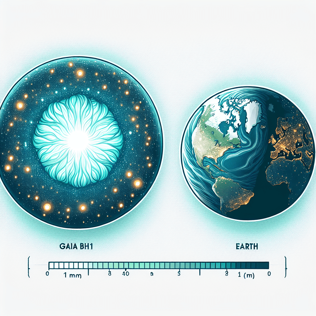 how big is gaia bh1 compared to earth