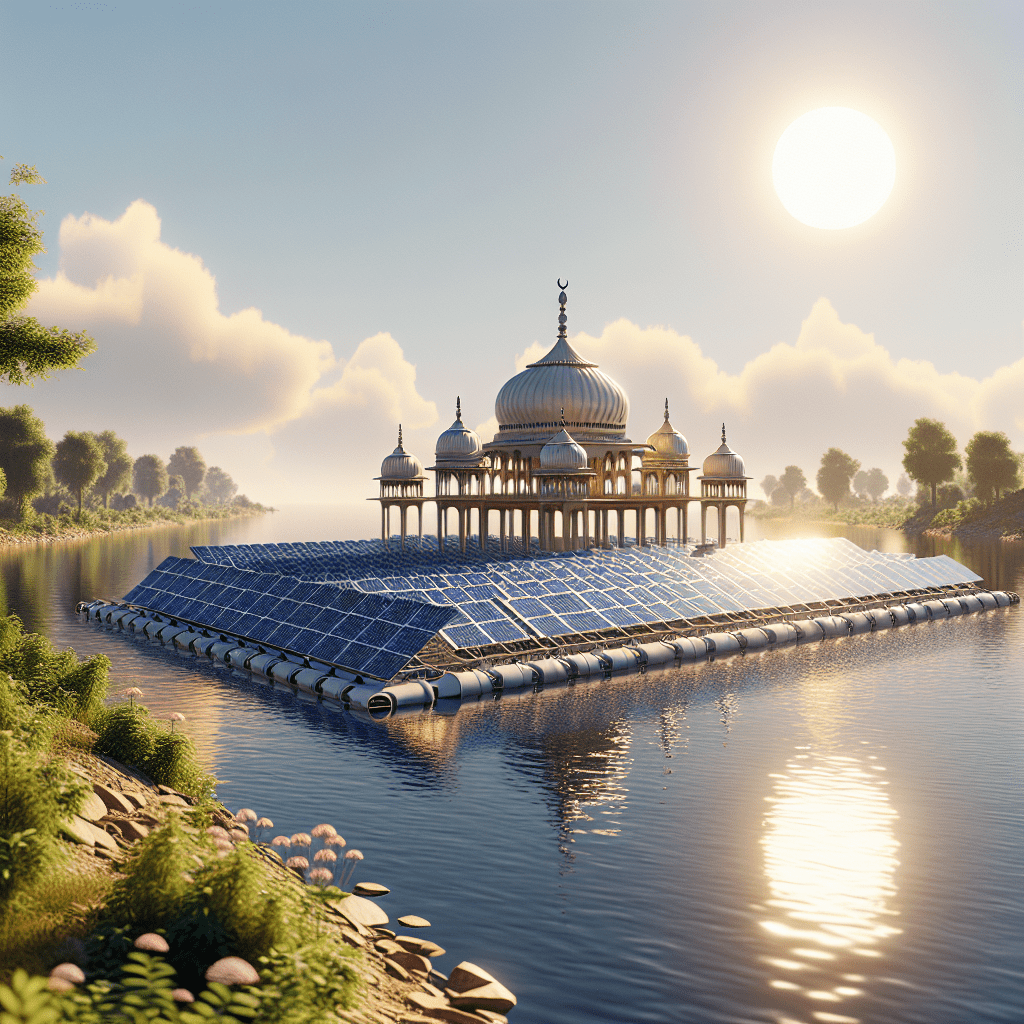 Which is the first floating solar power plant in Bihar?