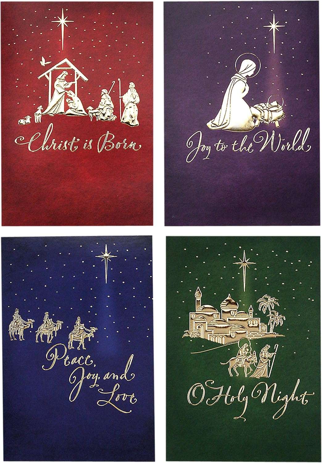 3 Easy Christmas Crafts for Adults ,Hallmark Image Arts Religious Boxed Christmas Cards Assortment (4 Designs, 24 Christmas Cards with Envelopes)