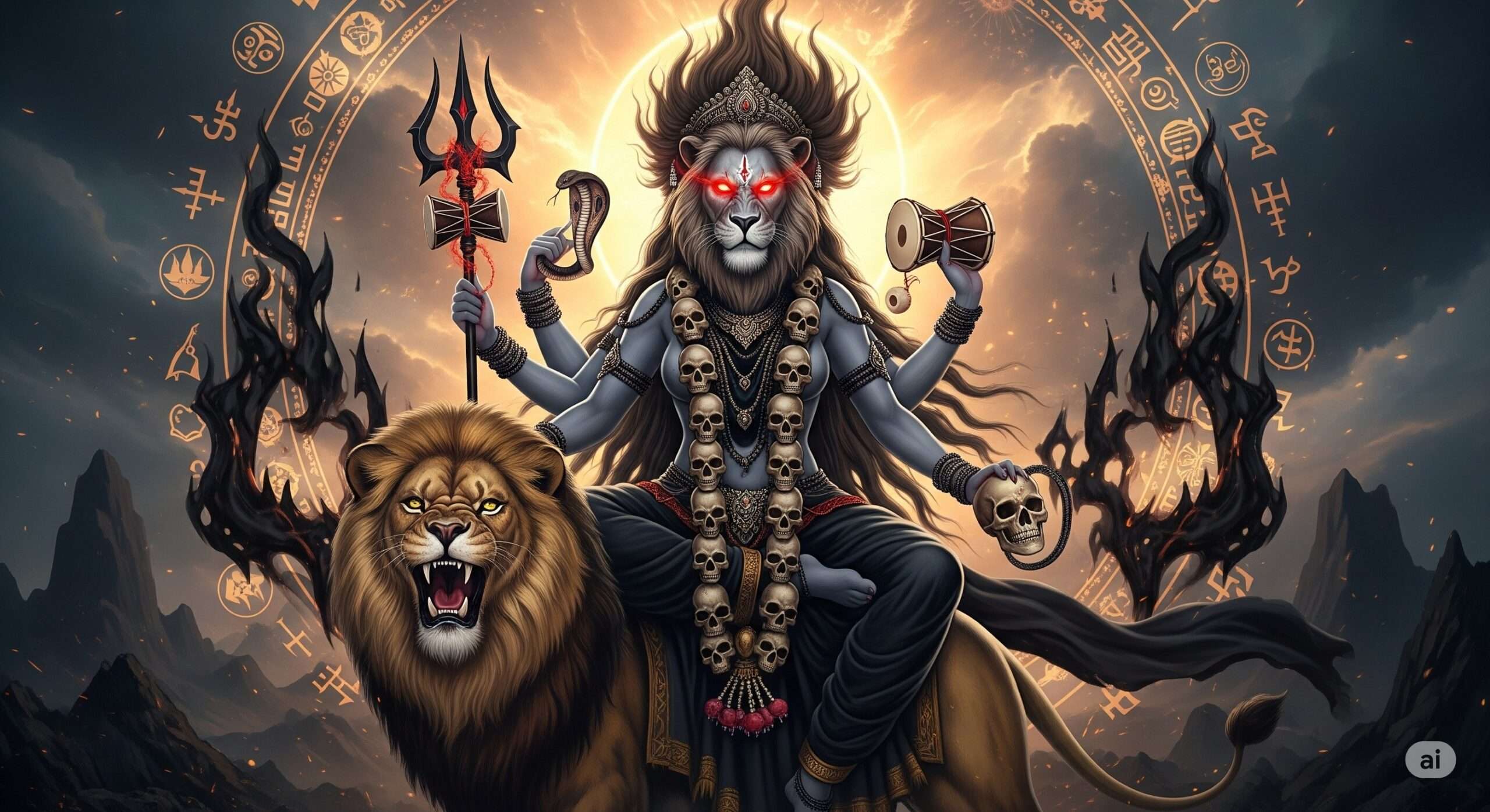 The Power and Mystery of Pratyangira Devi: Origins, Legends, and Spiritual Significance