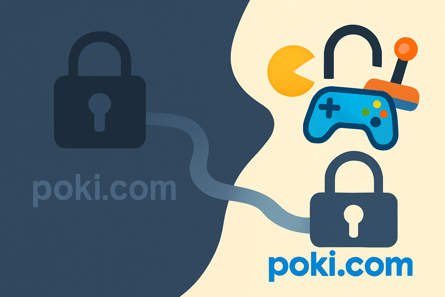 Style: Flat iconography, infographic style, easy to understand at a glance.
Subject: Four distinct icons arranged in a grid, each representing one of the main methods from the article:
1. A shield with a keyhole (VPN).
2. A browser window with a looping arrow (Proxy).
3. A phone with 5G/Wi-Fi signals emanating from it, pointing to a laptop (Mobile Hotspot).
4. The Google "G" logo with an arrow pointing to a game controller (Google Translate Trick).
Composition: Clean, organized grid. Minimal text, just labels for each icon (VPN, Proxy, etc.).
Color Palette: Consistent, muted brand colors for a professional look.
Mood: Educational, structured, and resourceful.