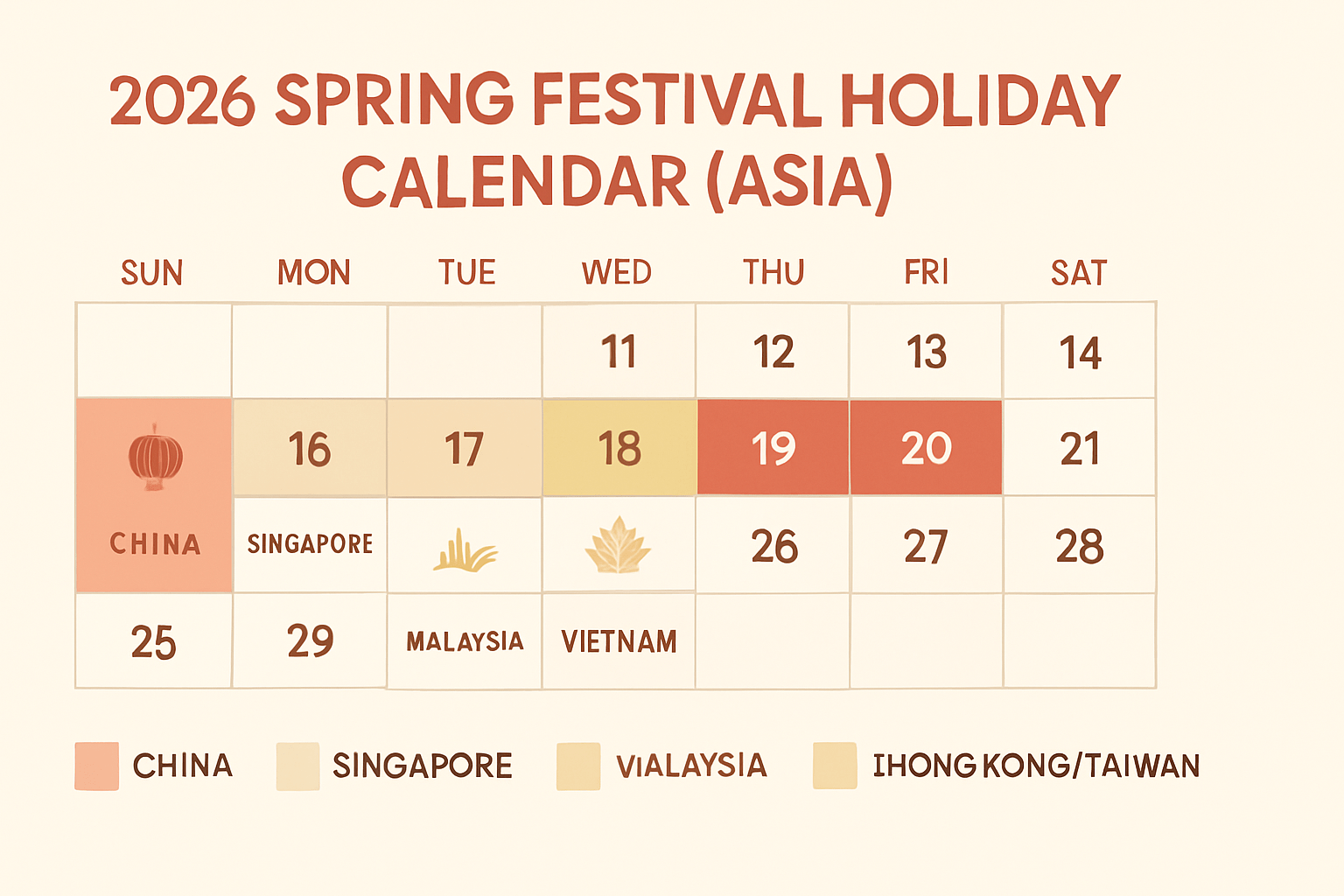 2026 Spring Festival Holiday Arrangement: Work Calendar & Productivity Guide 2 2026 Spring Festival Holiday Arrangement: Work Calendar & Productivity Guide