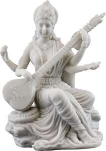 Saraswati Puja Explained: Vasant Panchami, Goddess Saraswati, and Her Divine Powers 7 Top Collection Saraswati Statue - Hindu Goddess of Knowledge, Music & Art Sculpture in White Marble Finish- 5.75-Inch Figurine
