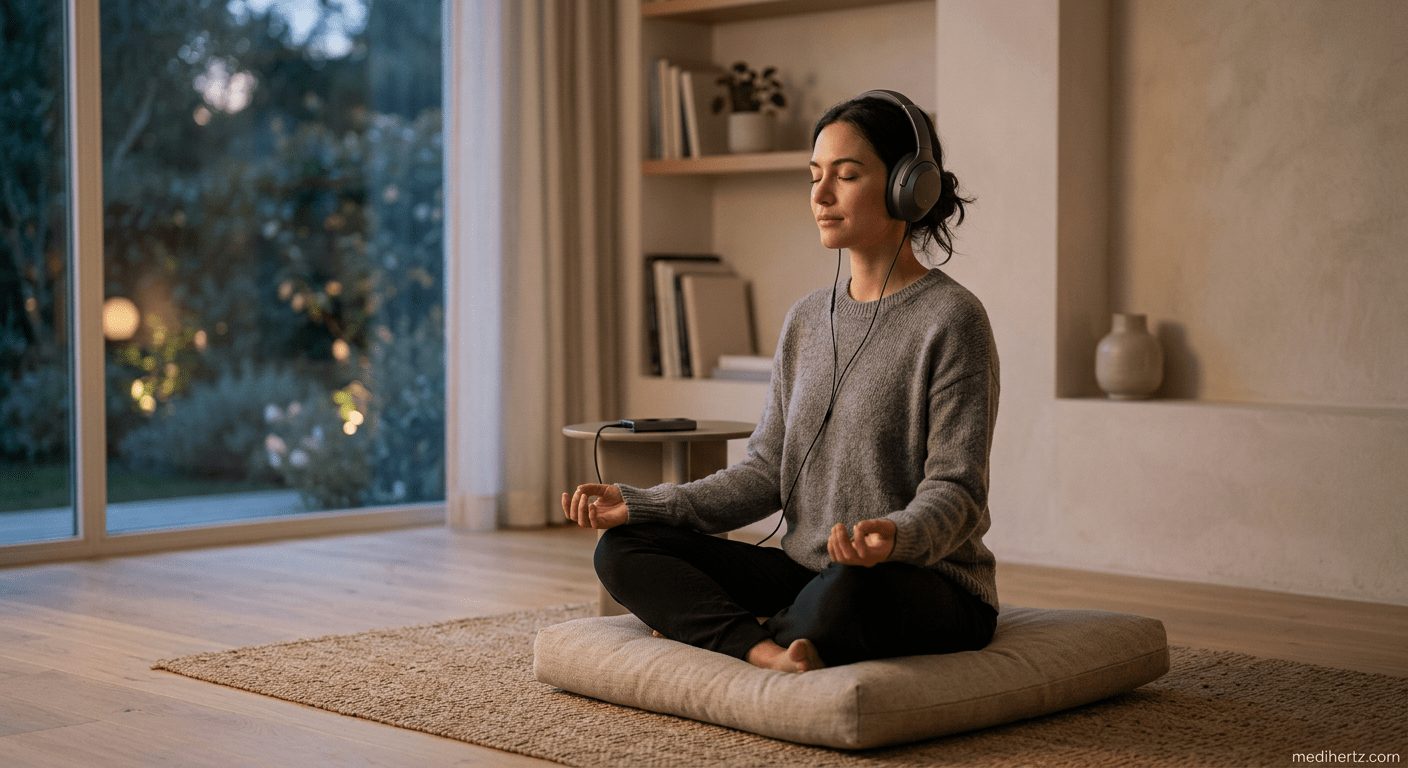 Best Sound Healing Frequencies for Meditation (Complete Guide) 8 sound healing frequencies for meditation, brainwave relaxation, binaural beats, solfeggio frequencies, deep meditation music, frequency therapy for stress relief, focus, subconscious mind healing and spiritual awakening