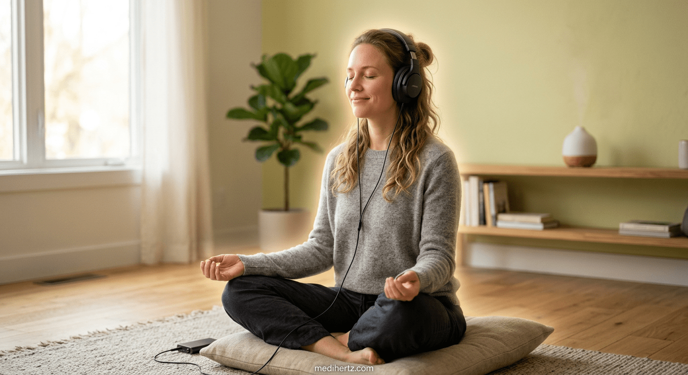 Best Sound Healing Frequencies for Meditation (Complete Guide) 10 sound healing frequencies for meditation, brainwave relaxation, binaural beats, solfeggio frequencies, deep meditation music, frequency therapy for stress relief, focus, subconscious mind healing and spiritual awakening