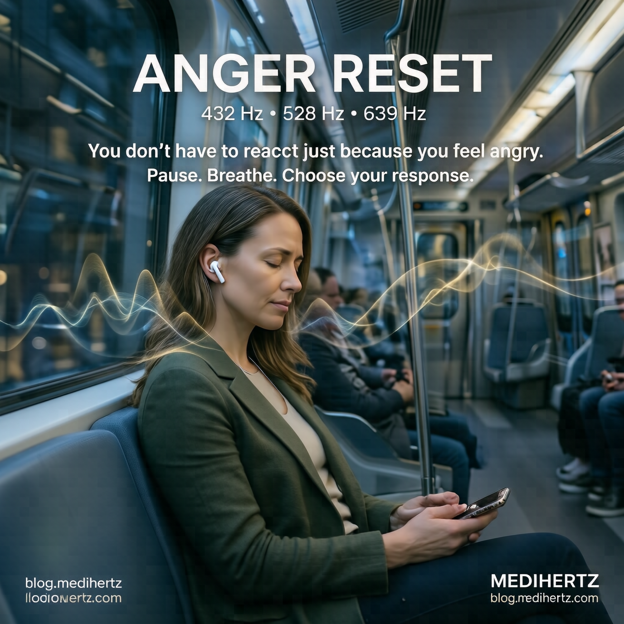 Anger Reset anger management sound frequencies for calming emotions and creating a pause before reacting