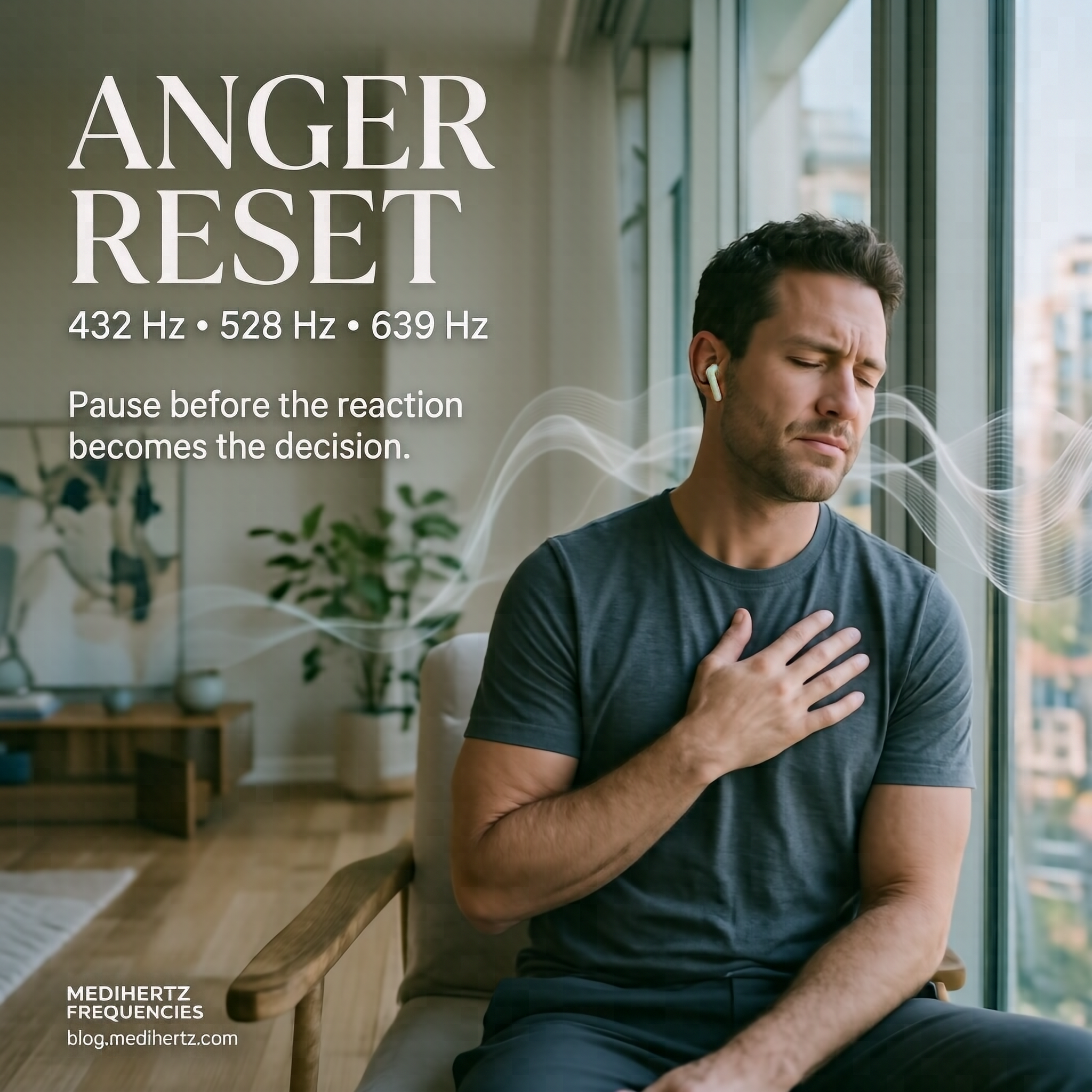 Anger Reset anger management sound frequencies for calming emotions and creating a pause before reacting