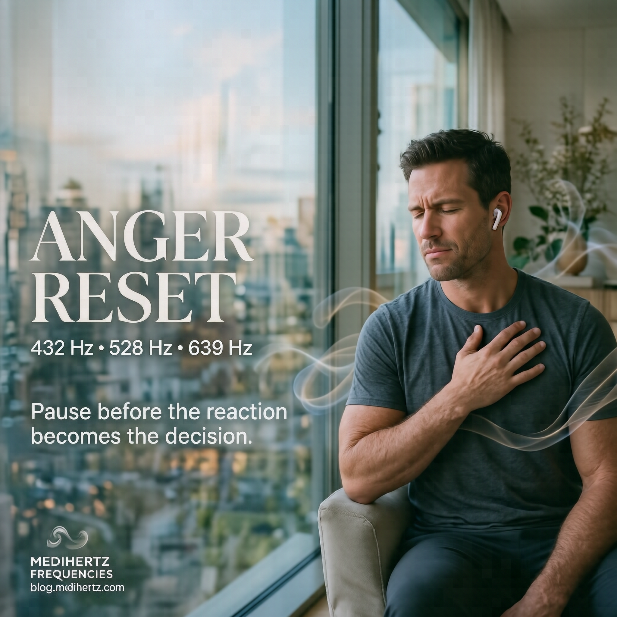 Anger Reset anger management sound frequencies for calming emotions and creating a pause before reacting