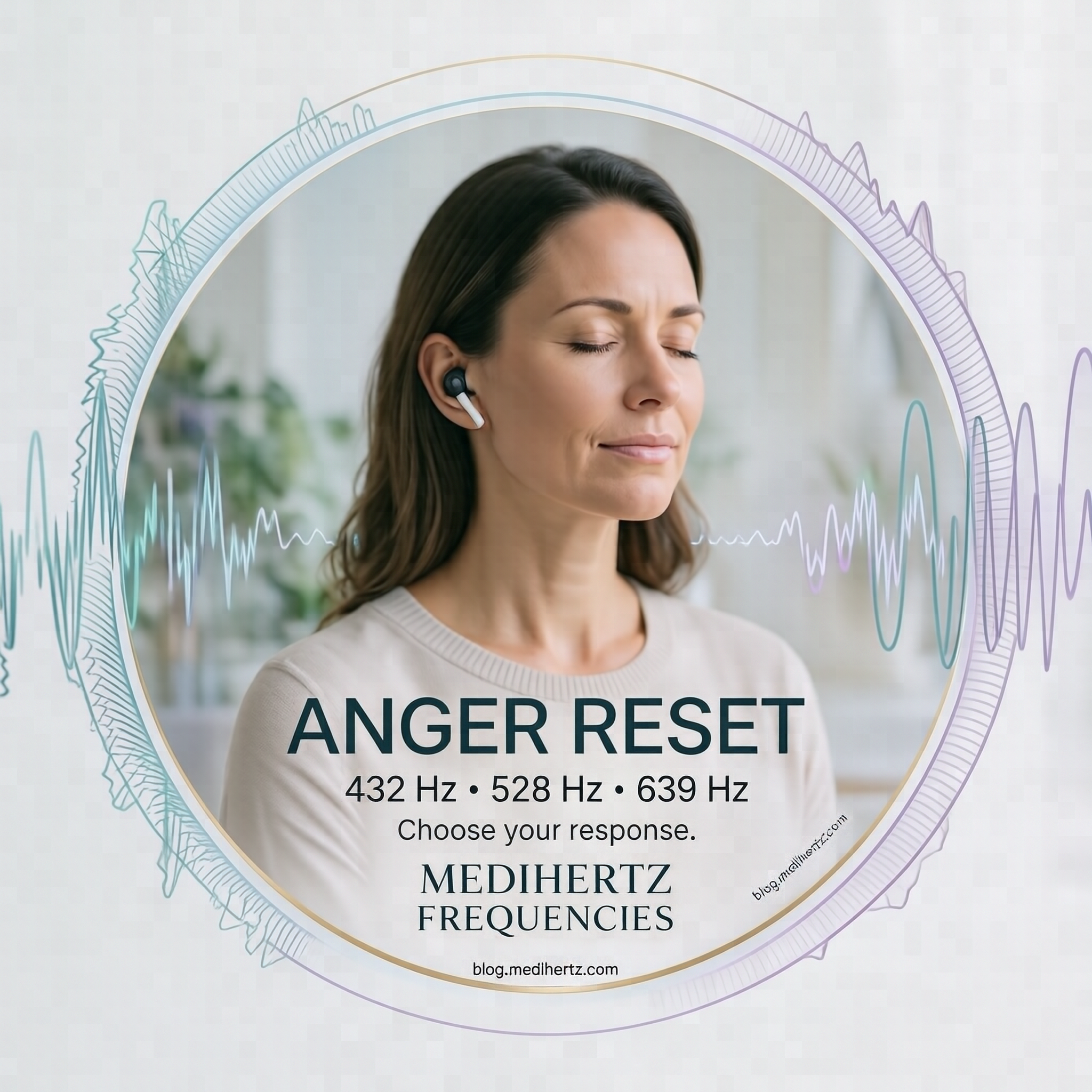 Medihertz Anger Reset sound frequency wellness tool for calm, mindfulness and emotional self-regulation