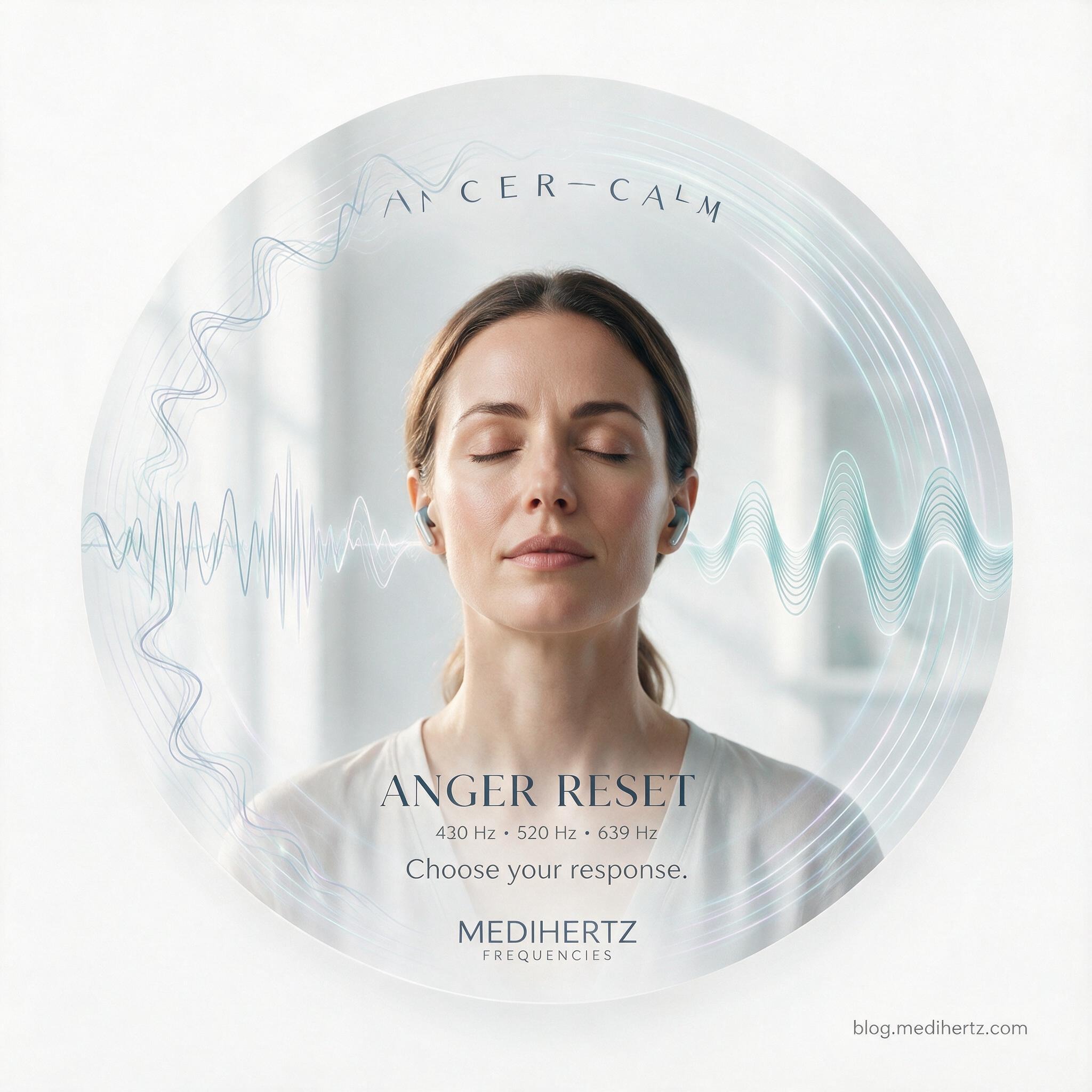 Medihertz Anger Reset sound frequency wellness tool for calm, mindfulness and emotional self-regulation