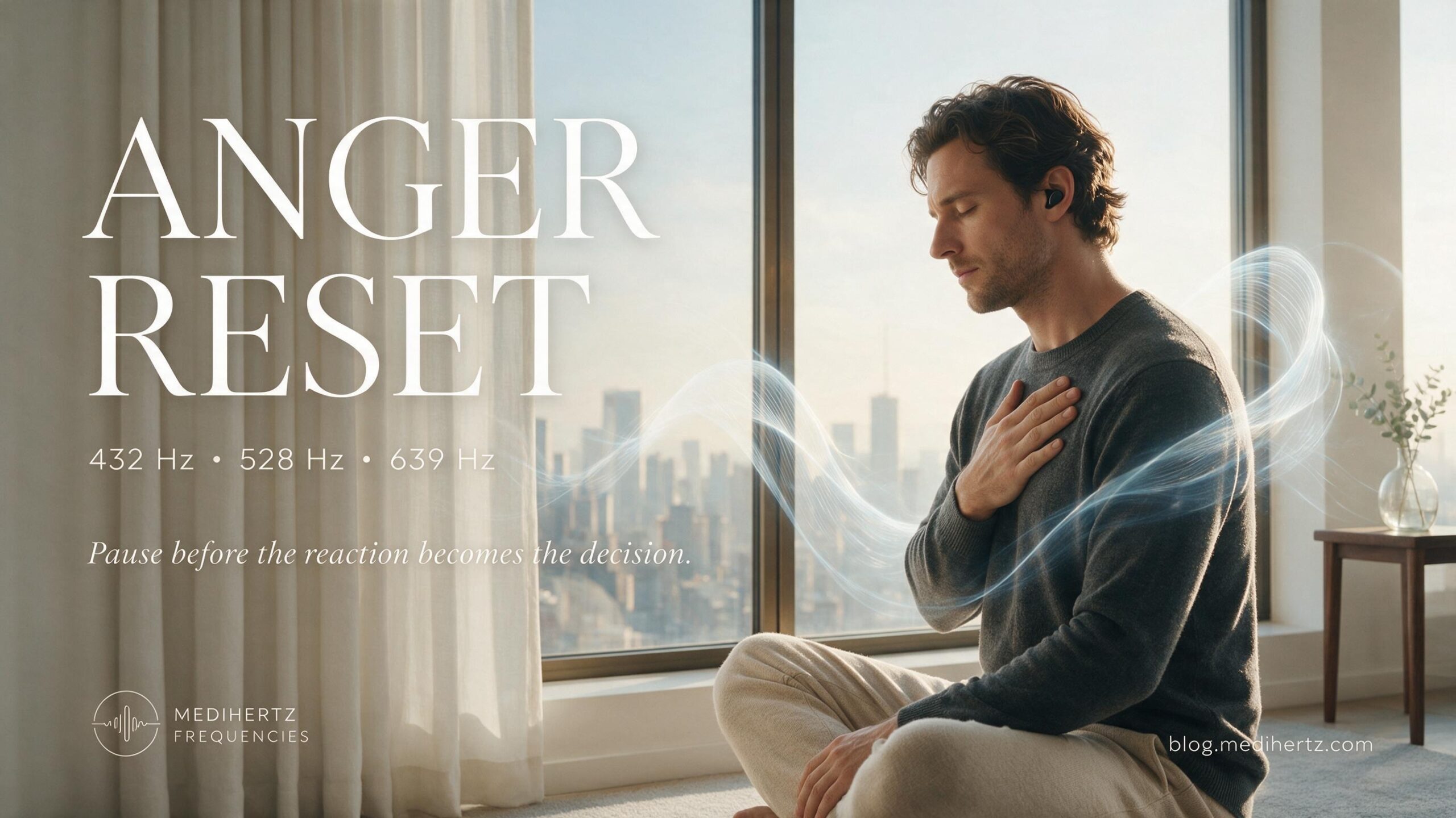 Medihertz Anger Reset sound frequency tool for anger management, calm and emotional self-regulation