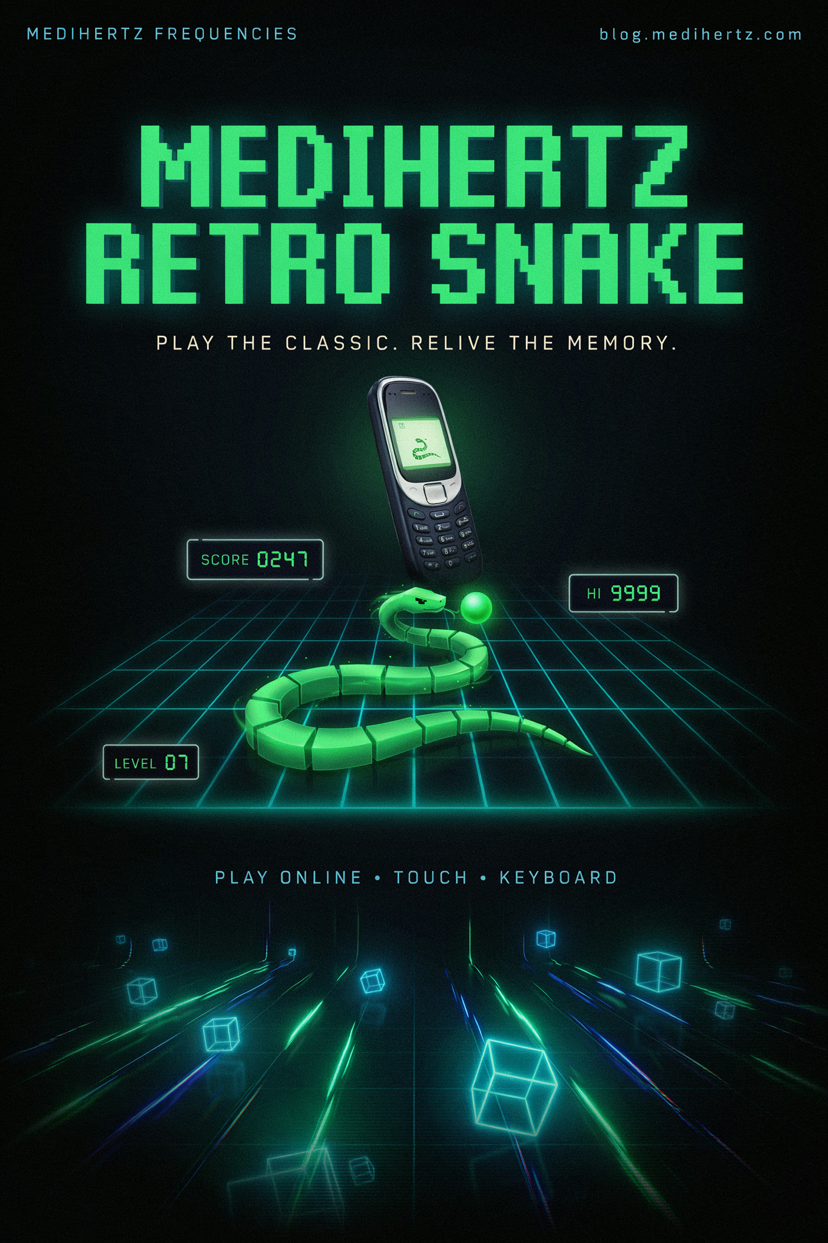 medihertz nokia snake game childhood retro gaming memory 1