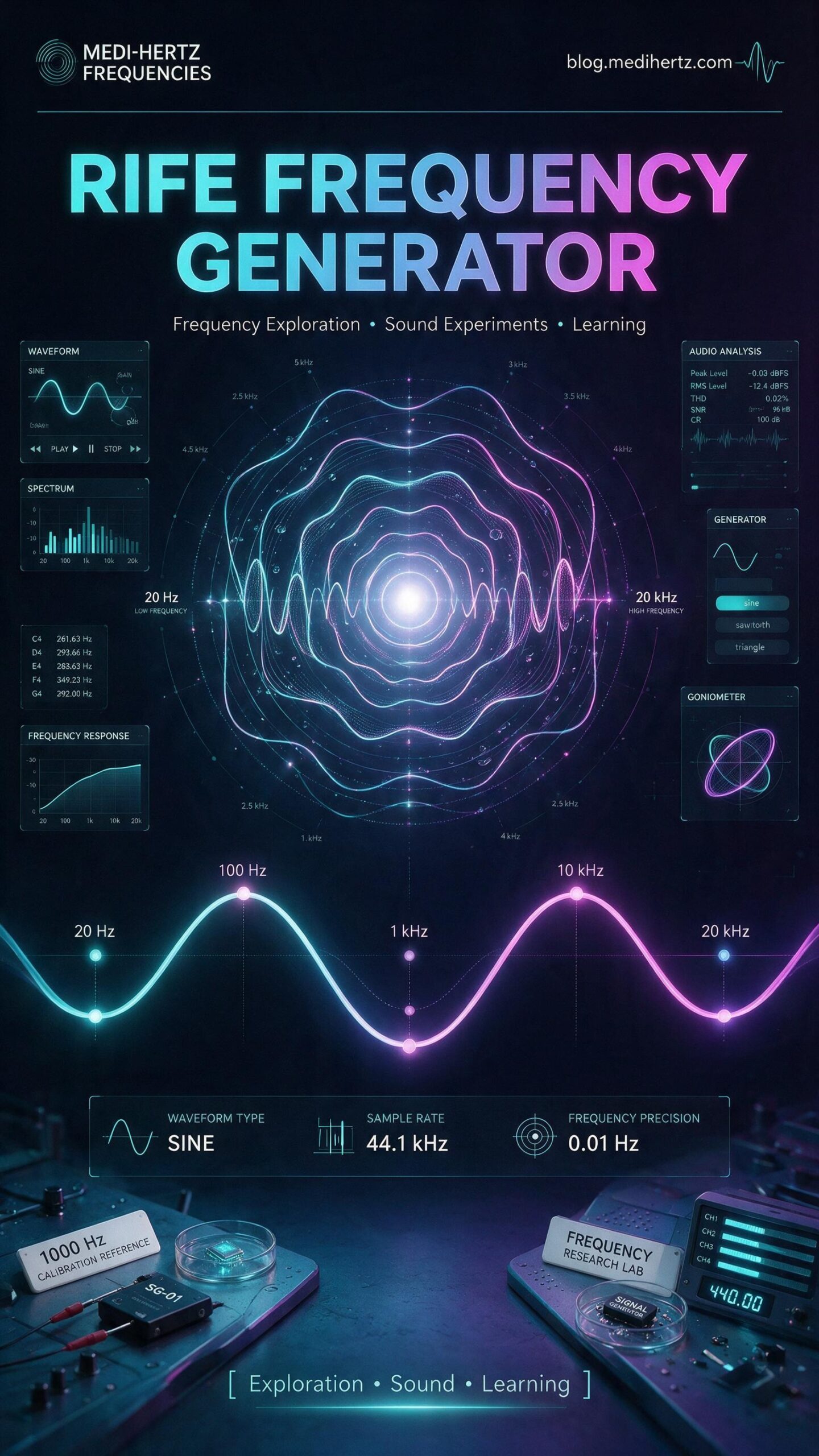 Rife Frequency Generator β Explore Rife Frequencies Online 3 Rife Frequency Generator online by Medihertz Frequencies