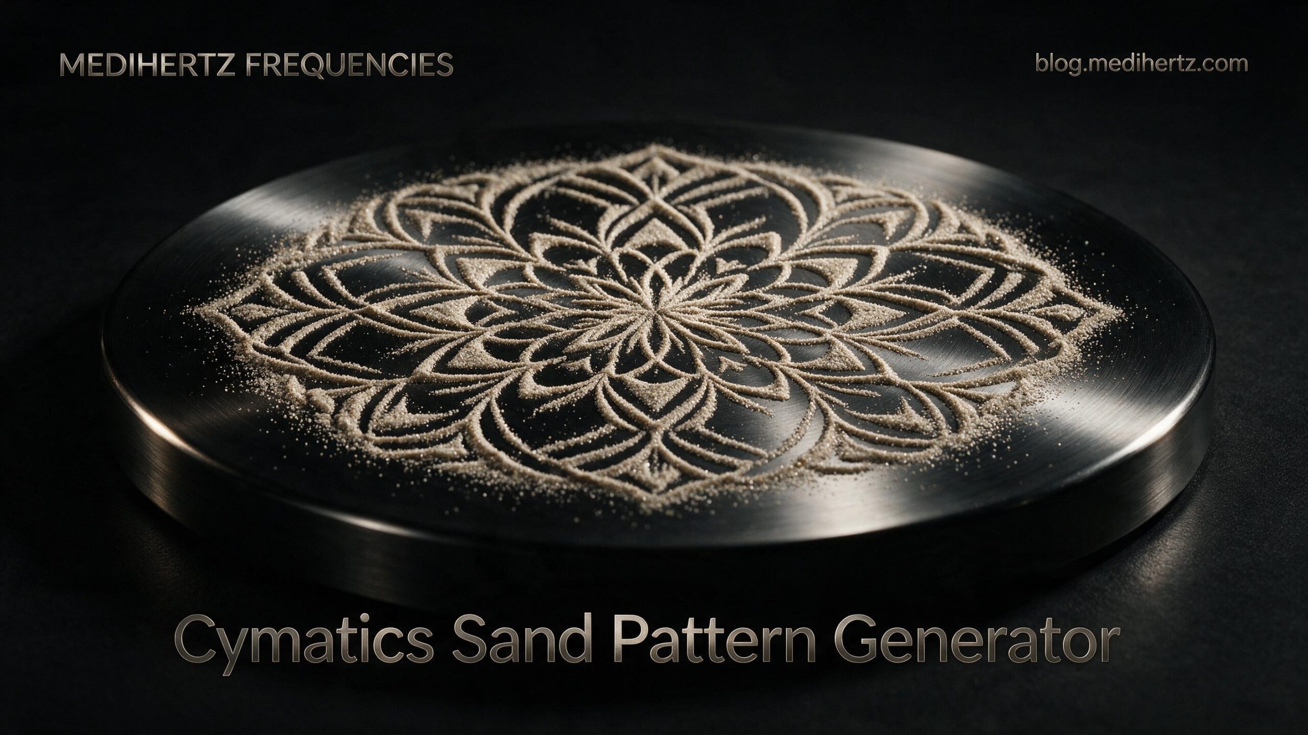 Voice and audio input creating visible cymatic sand patterns in real time