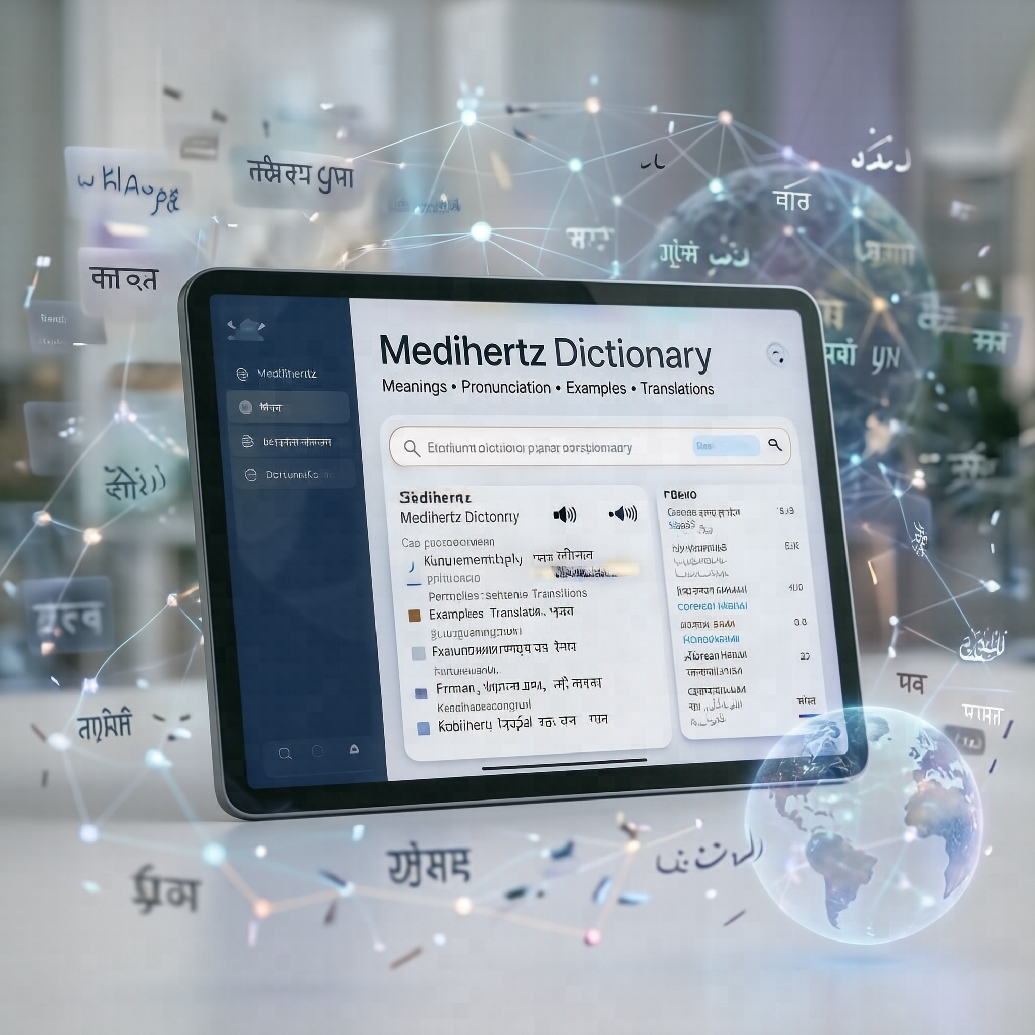 Medihertz Dictionary 2 Online dictionary showing word meaning, pronunciation and multilingual translation – Medihertz Dictionary