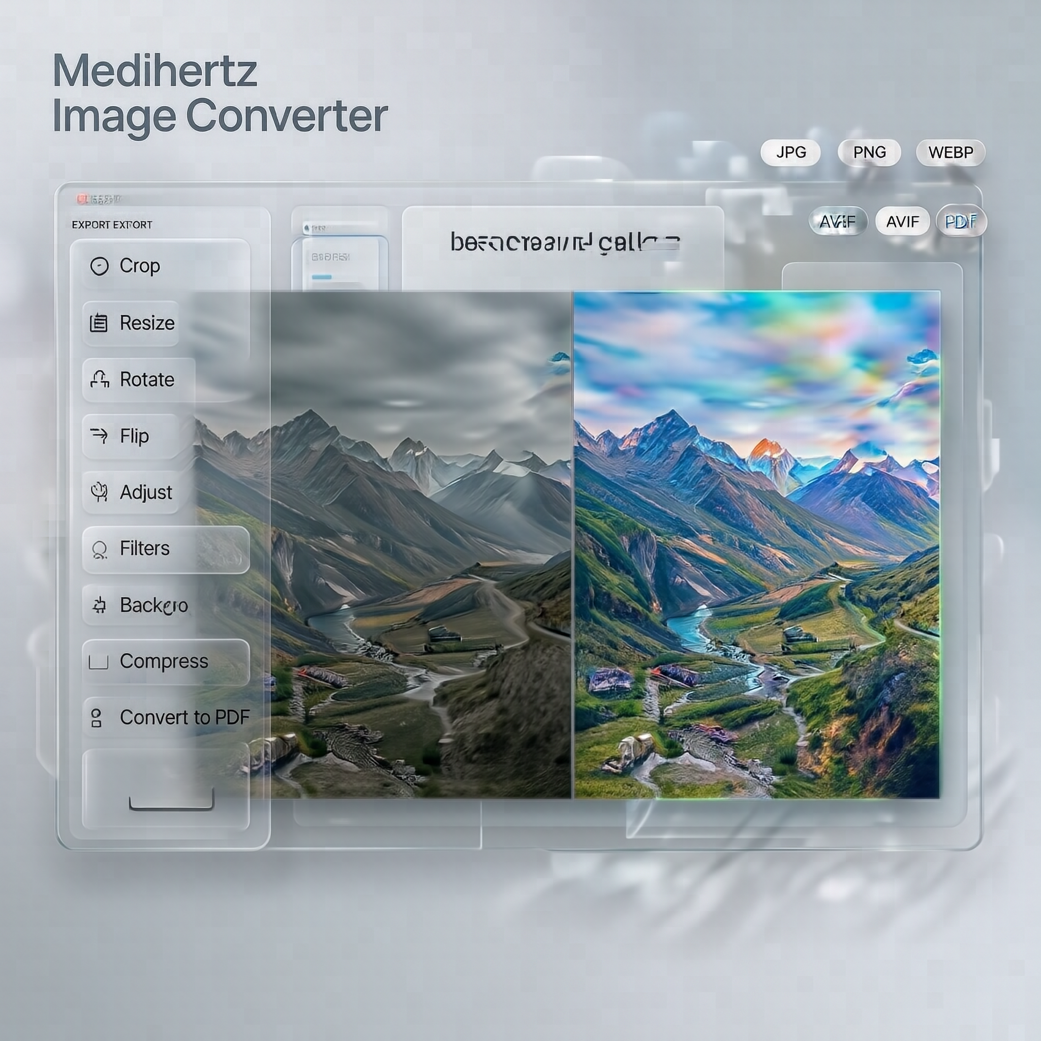 Medihertz Image Converter for converting, compressing, resizing and editing images