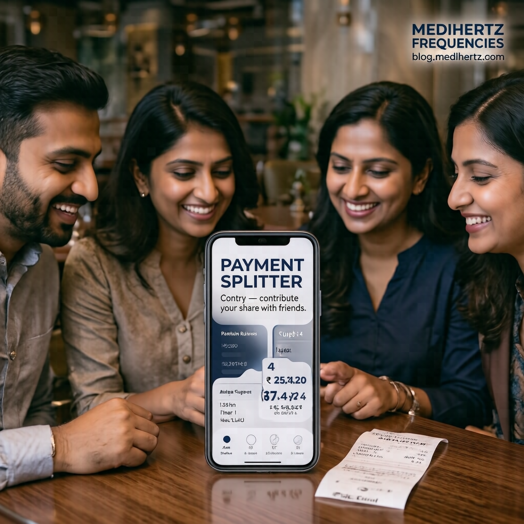 Payment Splitter Contry bill splitting tool used by Indian friends to contribute their share
