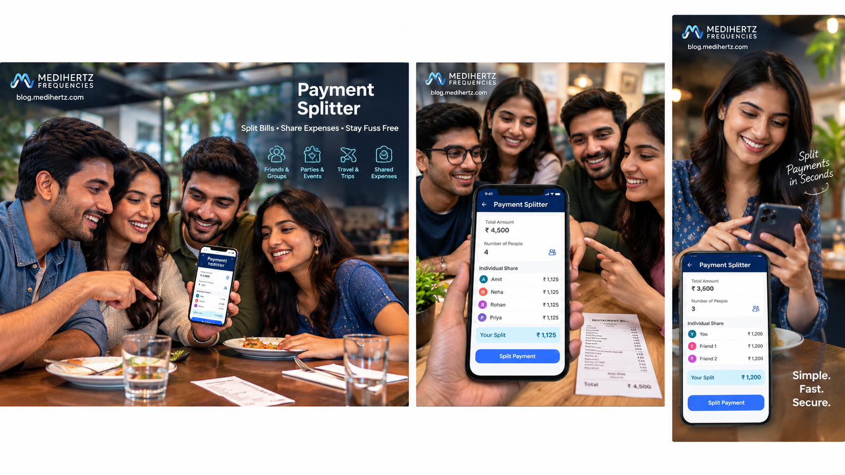 Payment Splitter Contry tool for splitting a bill and contributing your share with friends