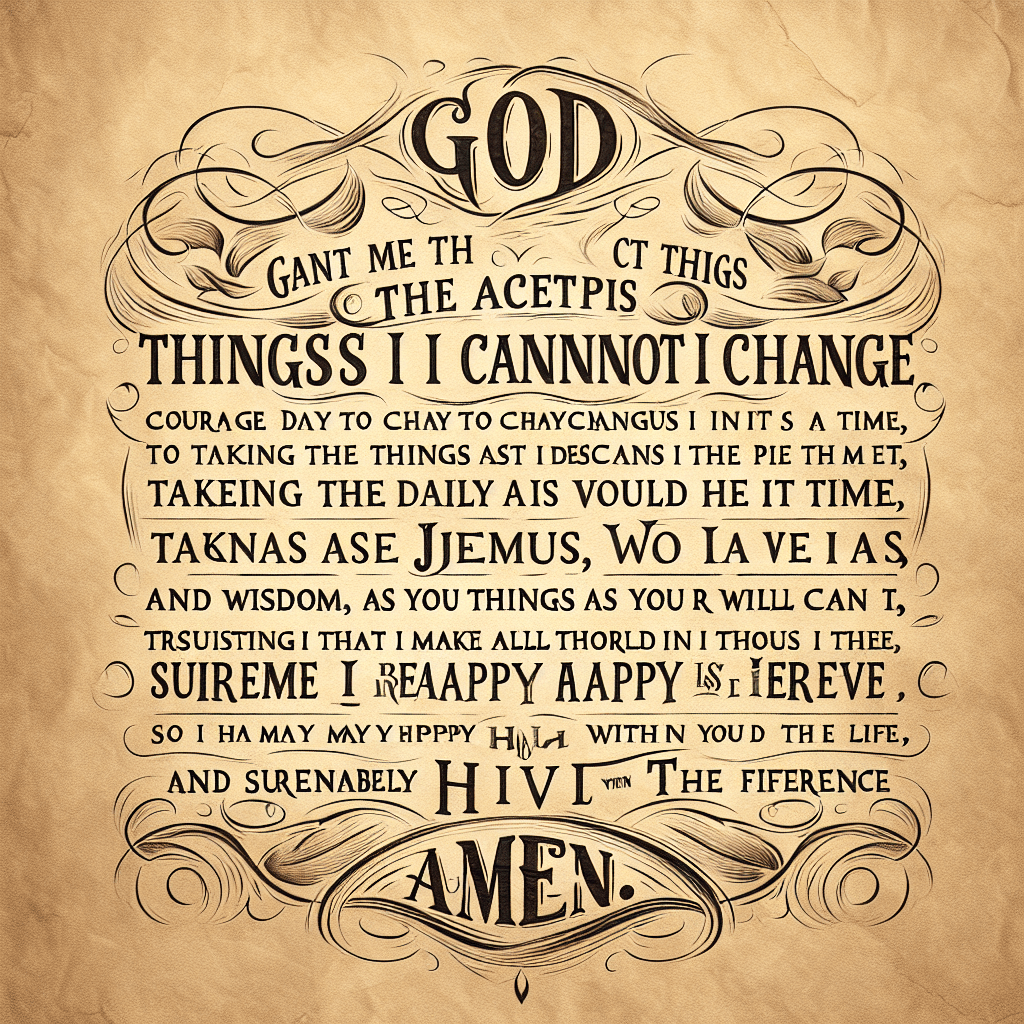 what is the full version of the serenity prayer?