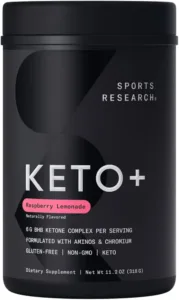 Sports Research Keto Plus Exogenous Ketones with goBHB - 30 Servings | Keto Electrolyte Powder for Hydration, Energy, Focus & Ketosis | Keto Certified,...