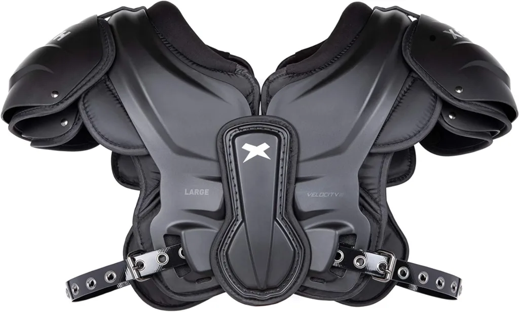 Xenith Pro Light/Velocity 2 Varsity Football Shoulder Pads - All Purpose Protective Gear- Prioritizes Speed and Range of Motion with Full Coverage- Lightweight and Low Profile- Adult Small to 2XLarge