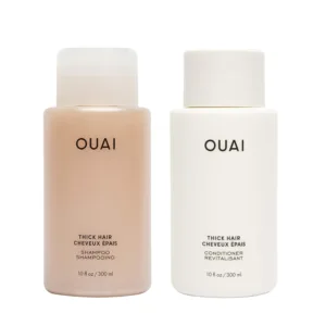 OUAI Thick Shampoo and Conditioner Set - Sulfate Free Shampoo and Conditioner for Thick Hair - Made with Keratin, Marshmallow Root, Shea Butter &...