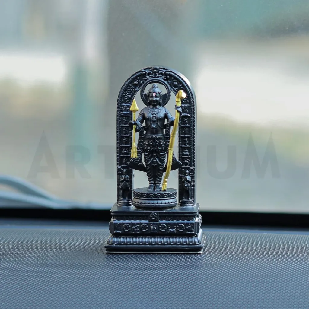 Artarium Ram Lalla Idol Shree Ram Lalla Statue Ayodhya Ram Lalla Murti for Car Dashboard and Home Decor