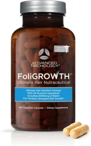 Advanced Trichology FoliGROWTH Hair Growth Supplement for Thicker Fuller Hair, Approved by the American Hair Loss Association, Backed by 20 Years of..