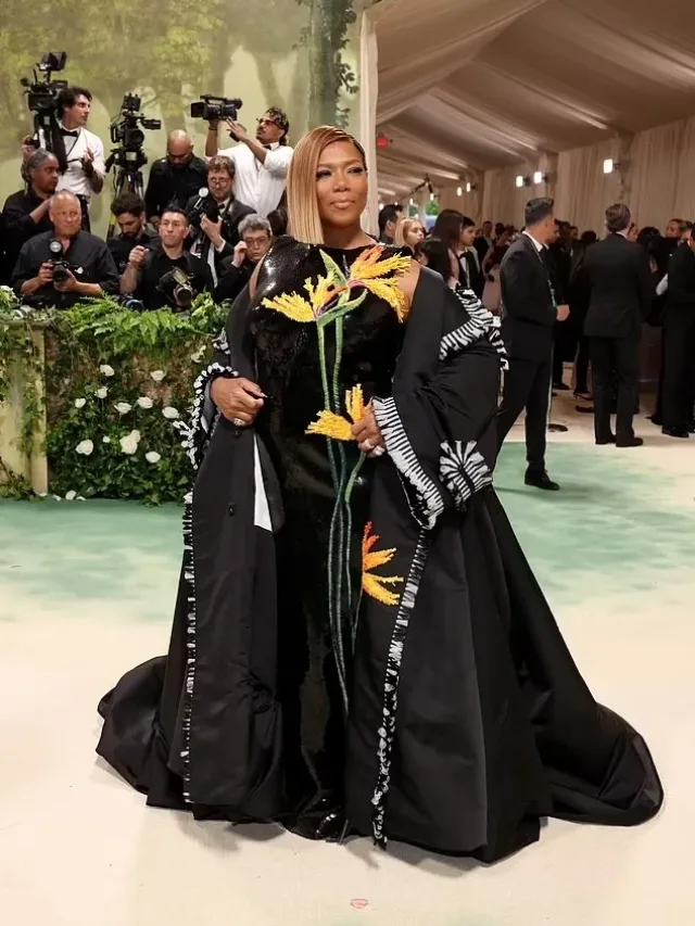 Queen Latifah makes a rare appearance alongside Eboni Nichols at her debut Met Gala. Check out the photos!