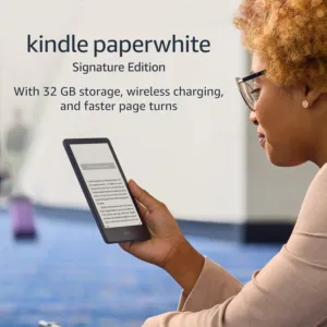 Amazon Kindle Paperwhite Signature Edition (32 GB) – With auto-adjusting front light, wireless charging, 6.8“ display, and up to 10 weeks of battery life– Without Lockscreen Ads – Denim