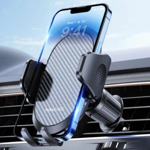 Miracase Phone Holders for Your Car with Newest Metal Hook Clip, Air Vent Cell Phone Car Mount, Universal Automobile Cradle Fit for iPhone Android and All Smartphones, Dark Black