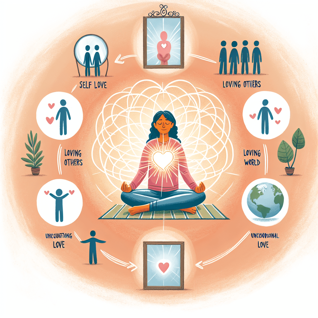 What are the steps of a loving-kindness meditation practice?