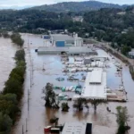 Drone footage shows historic flooding, Helene aftermath in Asheville