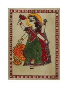Mohan Mithila Lokchitra Mithila Maa Lakshmi Greeting Card, 19 cm x 0.1 cm x 14 cm