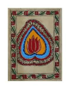 Mohan Mithila Lokchitra Mithila Lotus Painting Greeting Card, 19 cm x 0.1 cm x 14 cm