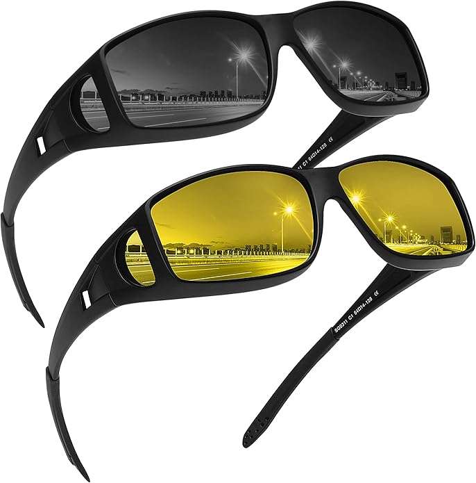 MEETSUN Fit Over Glasses Sunglasses for Men Women,Wrap Around Sunglasses Polarized UV400 Protection