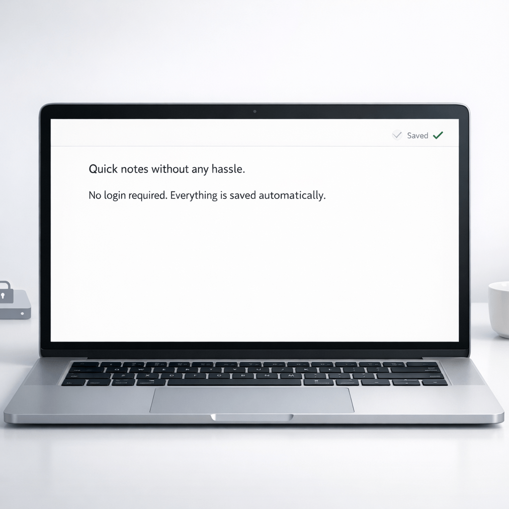 Calm Online Notepad with Auto Save – Distraction-Free Writing Tool 📝