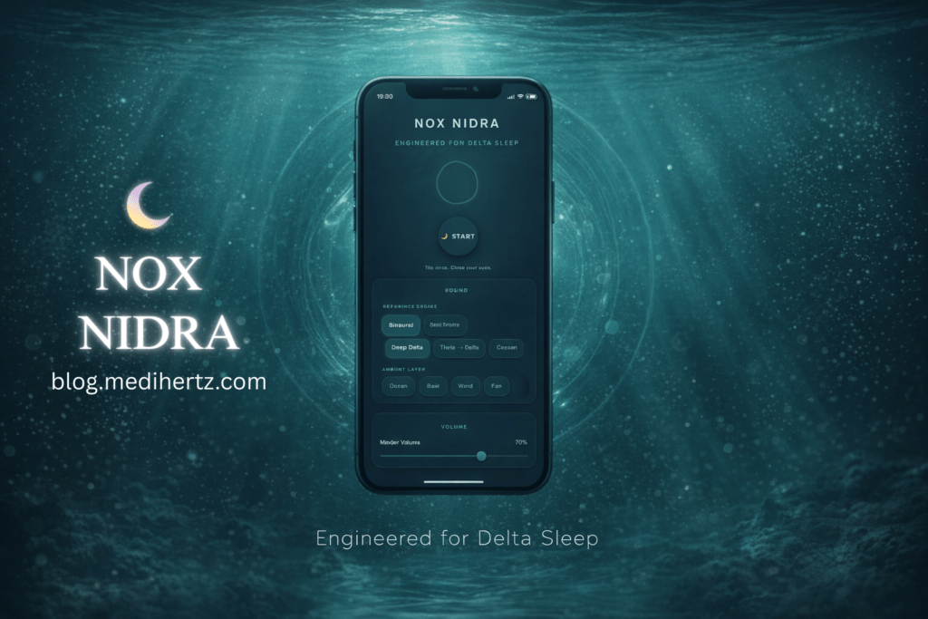 Nox Nidra – Binaural Beats & Delta Sleep Sound Generator for Deep Rest