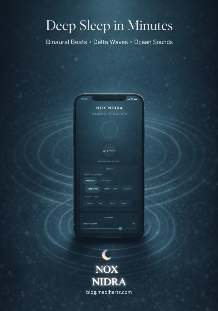 Nox Nidra – Binaural Beats & Delta Sleep Sound Generator for Deep Rest