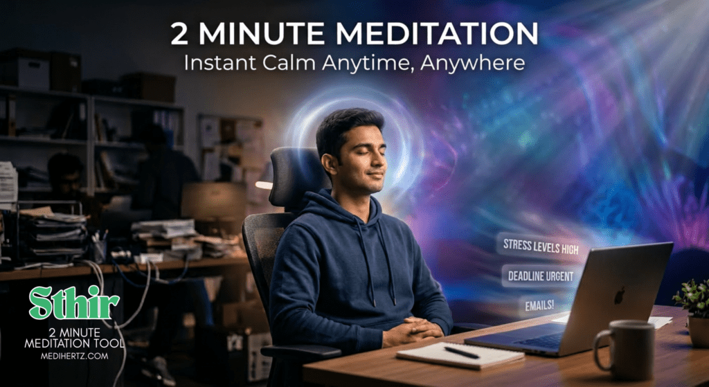 Sthir – 2 Minute Meditation Tool 🧘‍♂️ 2 Minute Meditation for Stress, Anxiety & Work Pressure (Instant Calm Tool)